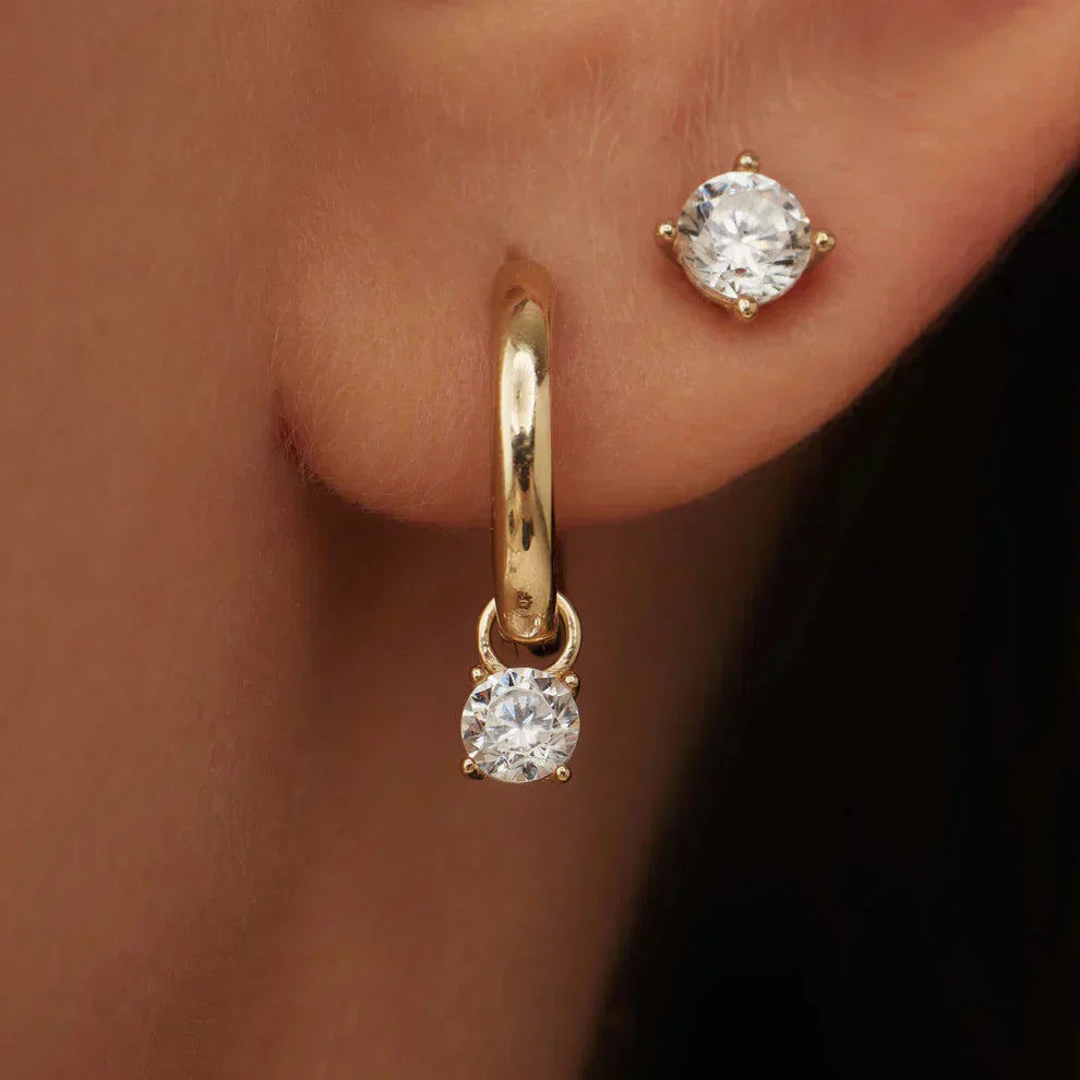 Stellina™ | Stone Hoop Earrings